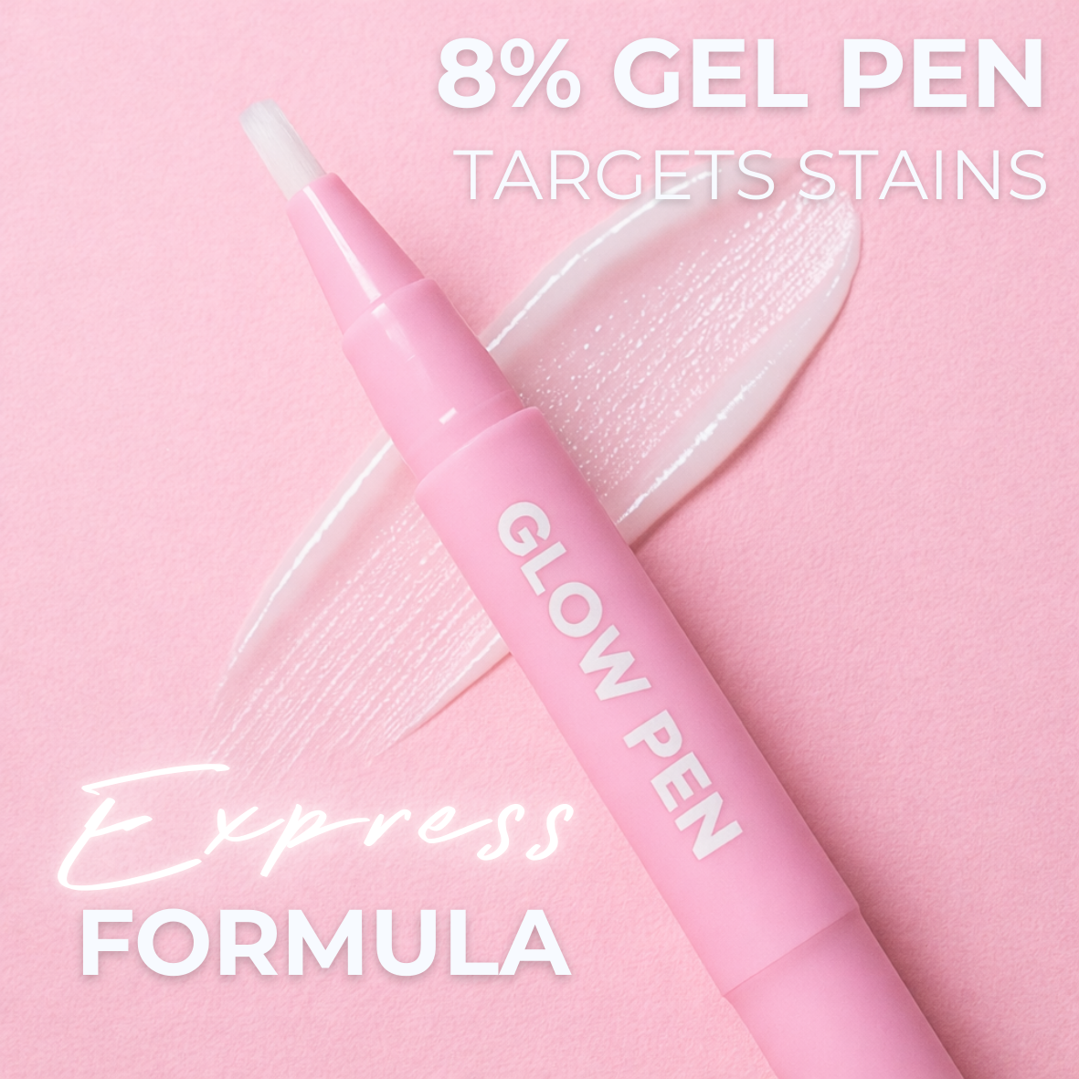 Glow Strips - 10 Express Teeth Whitening Strips & Pen | 8% Professional Whitening Formula